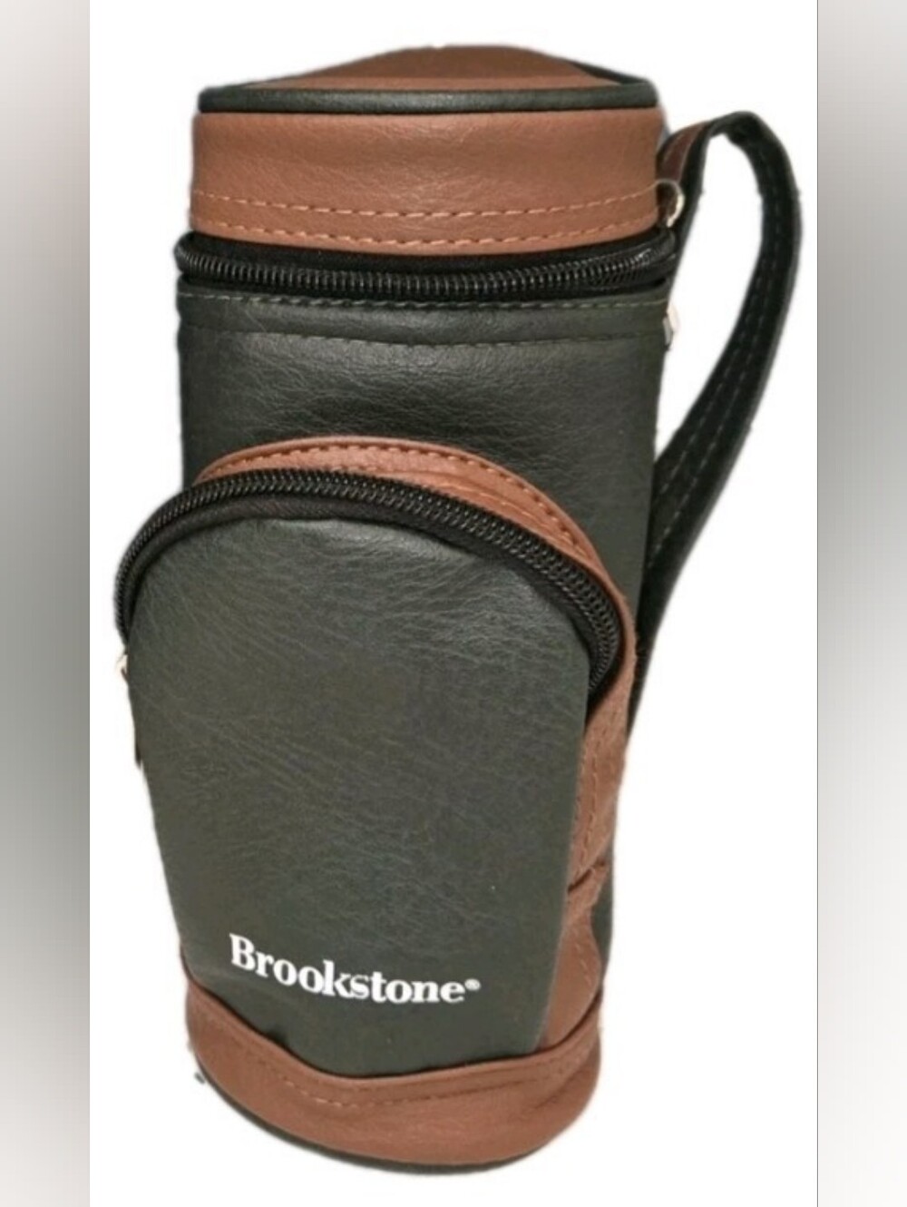 Brookstone- Men’s Green and Brown Golf Bag Cooler Caddy